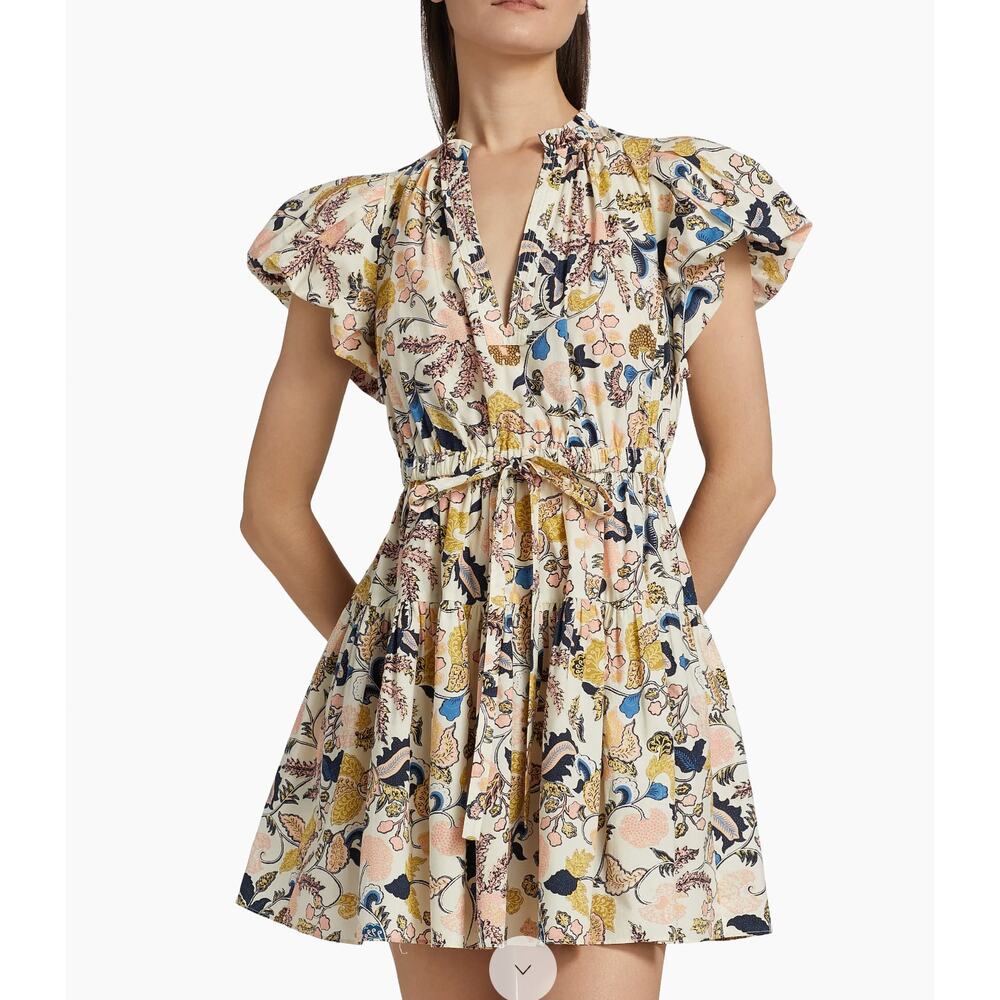 Ulla Johnson Izel Floral Poplin Minidress Size 8 NEW